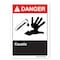 Signmission ANSI Danger, 7" Height, 10" Width, Decal, 7" H, 10" W, Landscape, Caustic, Caustic OS-DS-D-710-L-19812 - alternate 1